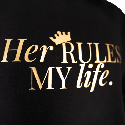 Hoodie „Her RULES. MY life.“ - diskrete Version