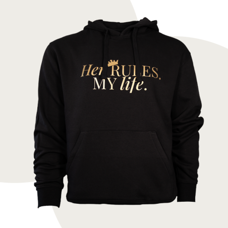 Hoodie „Her RULES. MY life.“ - diskrete Version