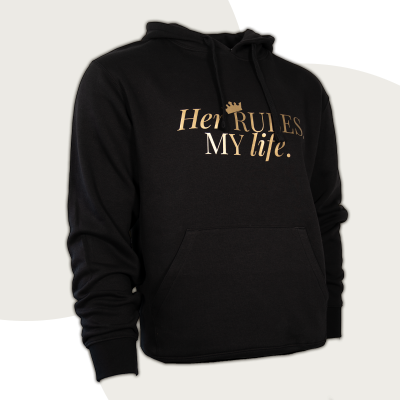 Hoodie „Her RULES. MY life.“ - diskrete Version