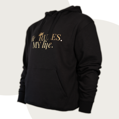 Hoodie „Her RULES. MY life.“ - diskrete Version