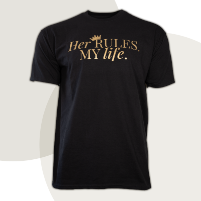 T-Shirt „Her RULES. MY life.“ - diskrete Version