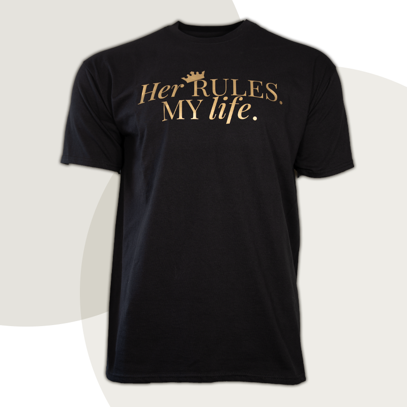 T-Shirt „Her RULES. MY life.“ - diskrete Version