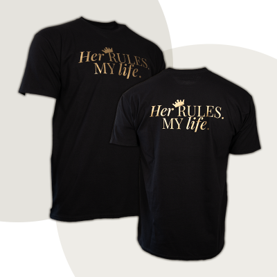 T-Shirt „Her RULES. MY life.“ - diskrete Version