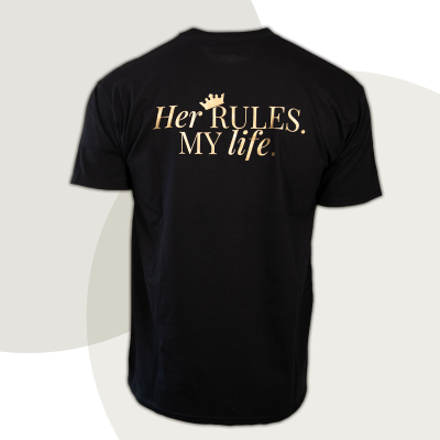 T-Shirt „Her RULES. MY life.“ - diskrete Version