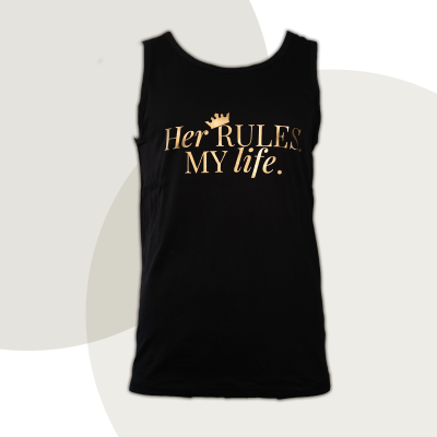 Muscle-Shirt „Her RULES. MY life.“ - diskrete Version