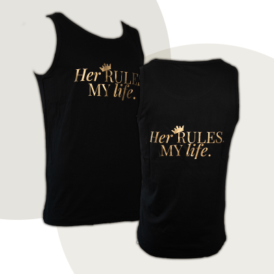 Muscle-Shirt „Her RULES. MY life.“ - diskrete Version