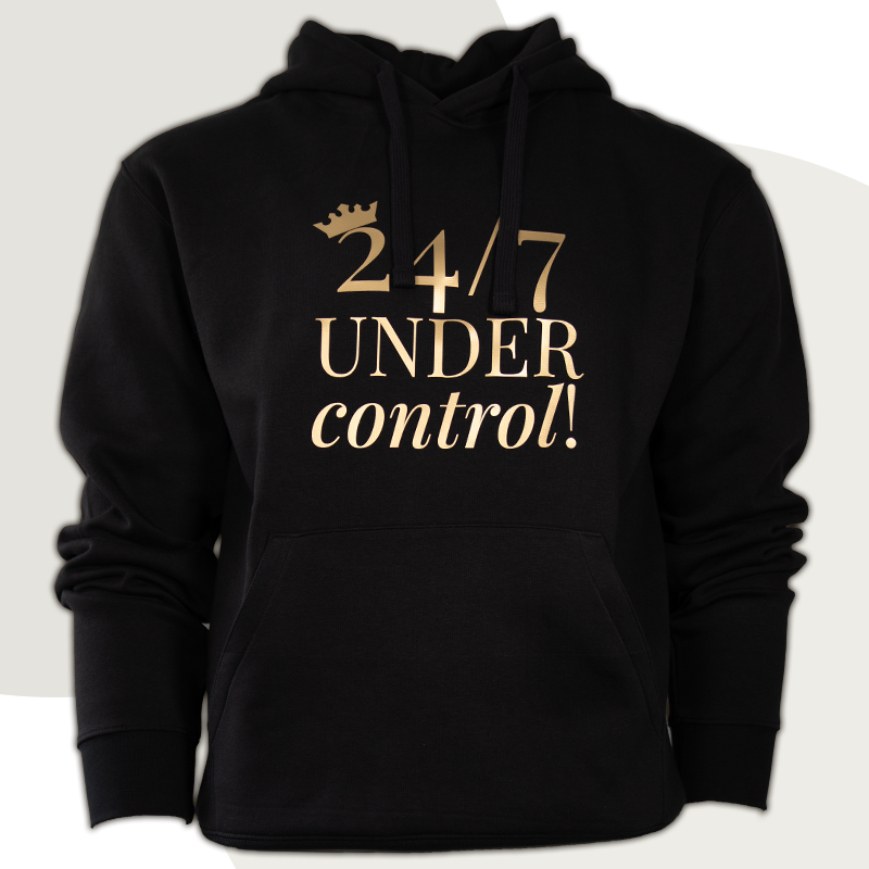 Hoodie „24/7 UNDER control“ - diskrete Version
