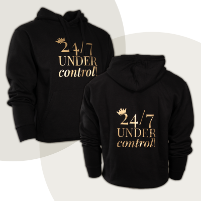 Hoodie „24/7 UNDER control“ - diskrete Version