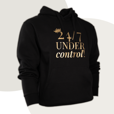 Hoodie „24/7 UNDER control“ - diskrete Version