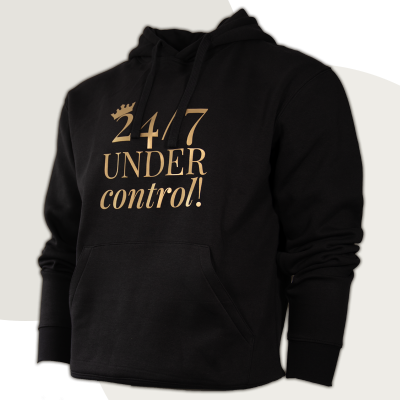 Hoodie „24/7 UNDER control“ - diskrete Version