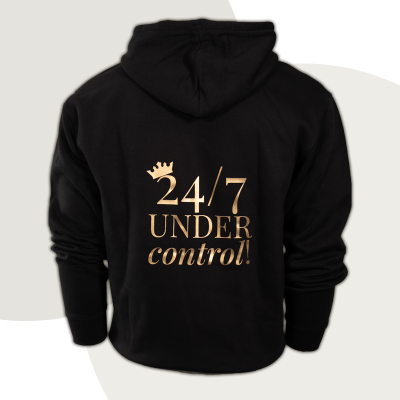 Hoodie „24/7 UNDER control“ - diskrete Version