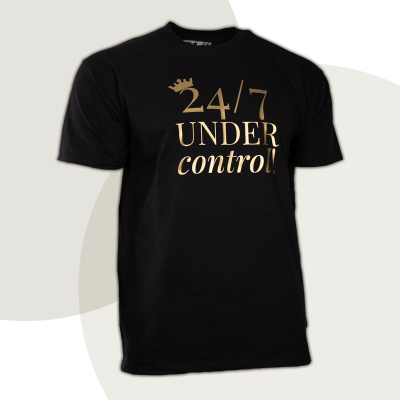 T-Shirt „24/7 UNDER control“ - diskrete Version