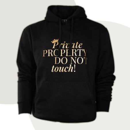 Hoodie „Private PROPERTY DO NOT touch“ - diskrete Version