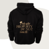 Hoodie „Private PROPERTY DO NOT touch“ - diskrete Version