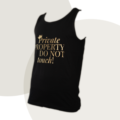 Muscle-Shirt „Private PROPERTY DO NOT touch“ - diskrete Version
