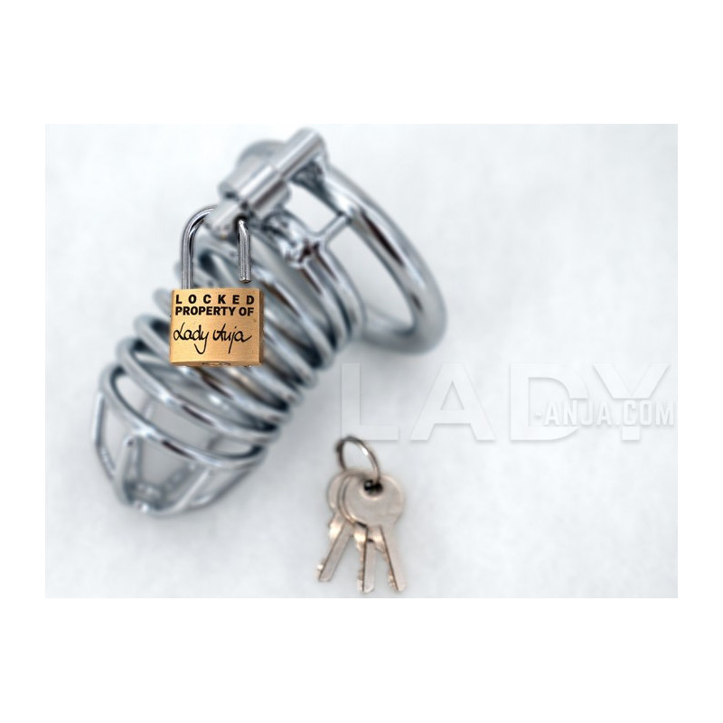 KG-Schloss graviert! Keuschheits-Kontrolle!