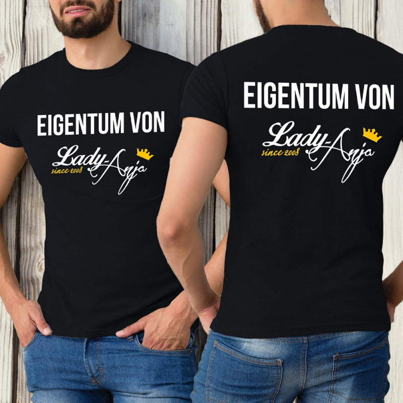 T-Shirt schwarz "Eigentum von Lady Anja"