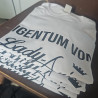 T-Shirt weiß "Eigentum von Lady Anja"